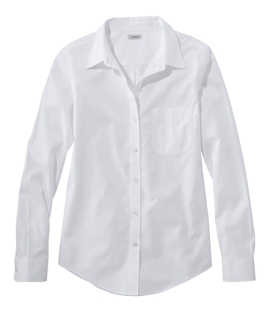 Women's Wrinkle-Free Pinpoint Oxford Shirt, Long-Sleeve Relaxed Fit | L.L.Bean Everyday