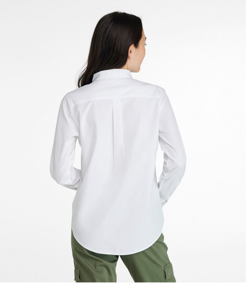 Women's Wrinkle-Free Pinpoint Oxford Shirt, Long-Sleeve Relaxed Fit | L.L.Bean Everyday