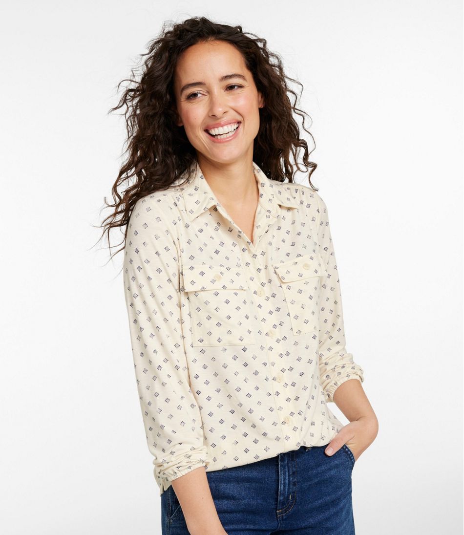 Women's Camden Hills Button Front Shirt, Print | L.L.Bean Great Value