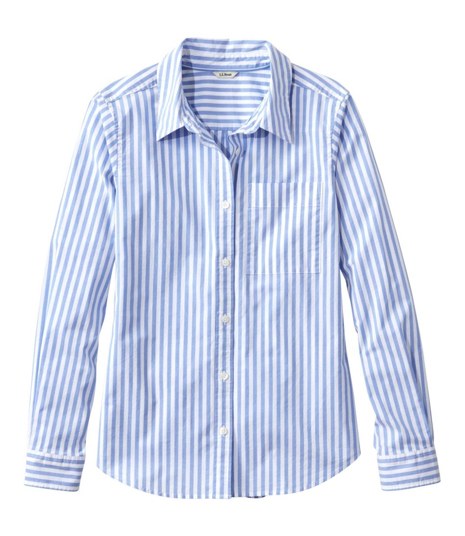 Women's Essential Cotton Poplin Shirt, Long-Sleeve | L.L.Bean Best Seller