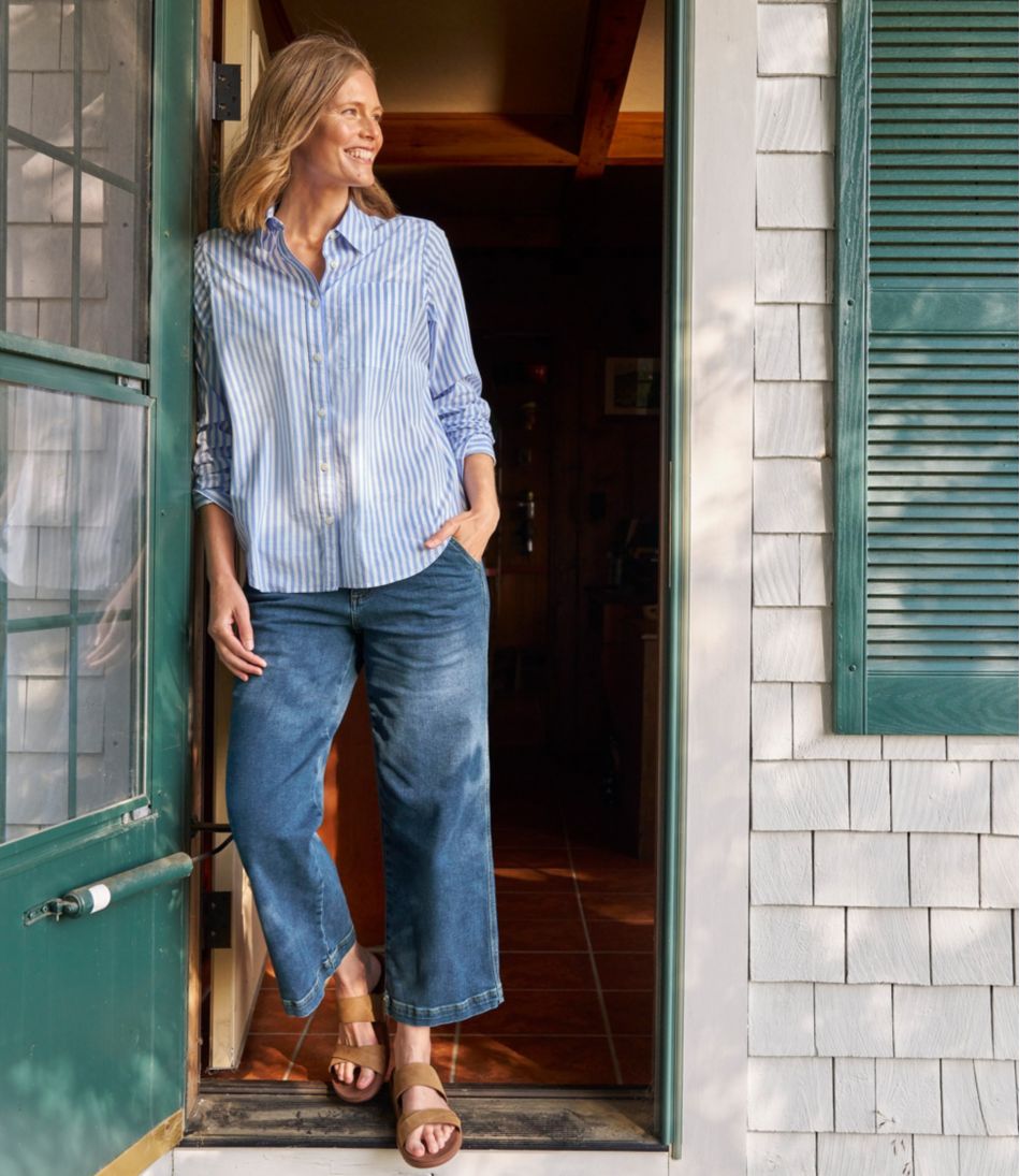 Women's Essential Cotton Poplin Shirt, Long-Sleeve | L.L.Bean Best Seller