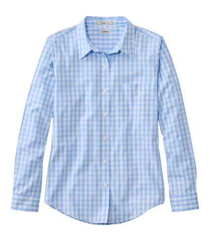 Women's Wrinkle-Free Pinpoint Oxford Shirt, Long-Sleeve Relaxed Fit Plaid | L.L.Bean Exclusive