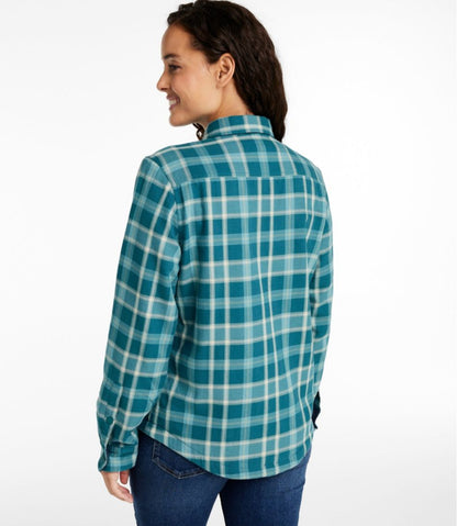 Women's Fleece-Lined Flannel Shirt, Snap-Front Plaid | L.L.Bean Classic