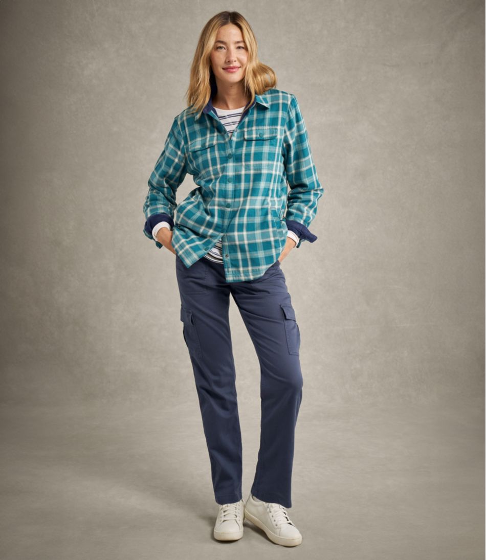 Women's Fleece-Lined Flannel Shirt, Snap-Front Plaid | L.L.Bean Classic