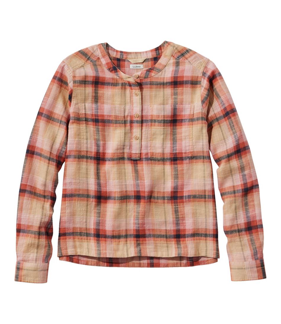 Women's L.L.Bean Day Breeze Shirt, Long-Sleeve Collarless | L.L.Bean Everyday