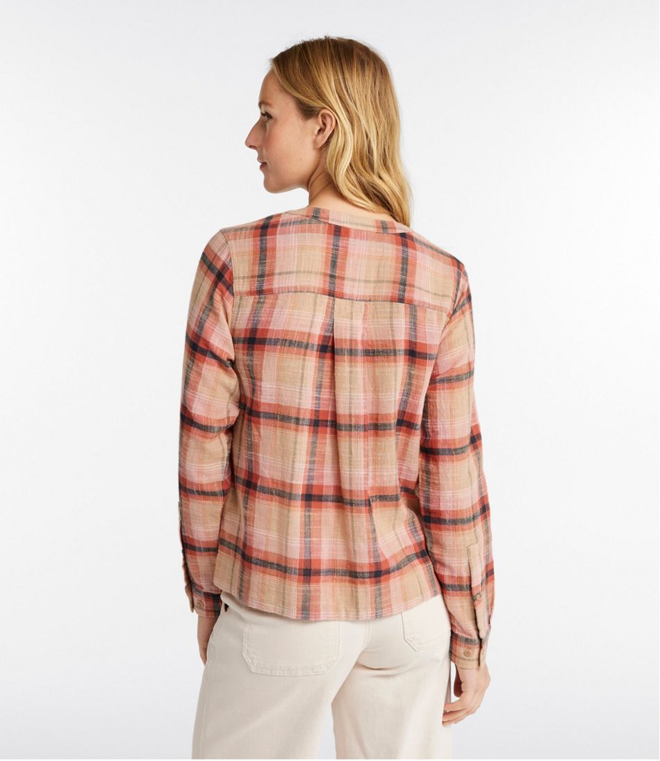 Women's L.L.Bean Day Breeze Shirt, Long-Sleeve Collarless | L.L.Bean Everyday