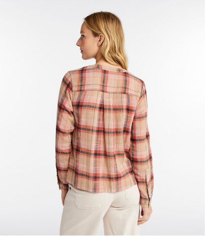 Women's L.L.Bean Day Breeze Shirt, Long-Sleeve Collarless | L.L.Bean Everyday