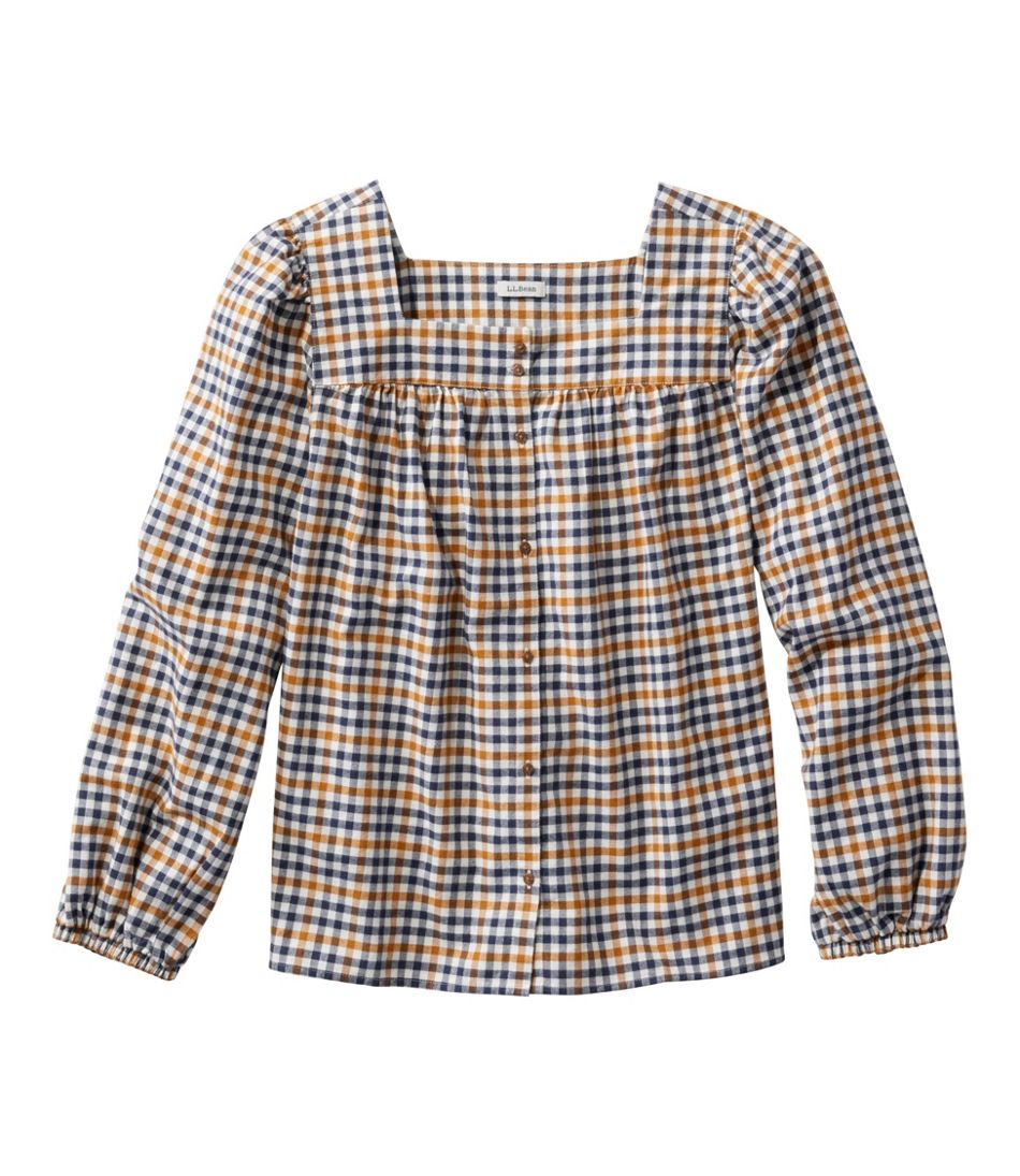 Women's Whisperweight Flannel Shirt, Squareneck | L.L.Bean Value