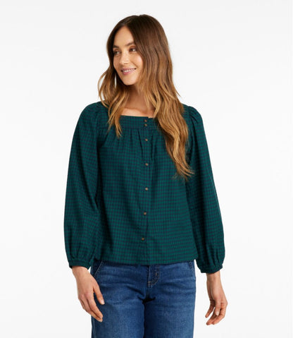 Women's Whisperweight Flannel Shirt, Squareneck | L.L.Bean Value