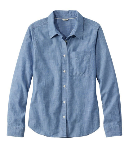 Women's Essential Cotton Shirt, Chambray Long Sleeve | L.L.Bean Latest