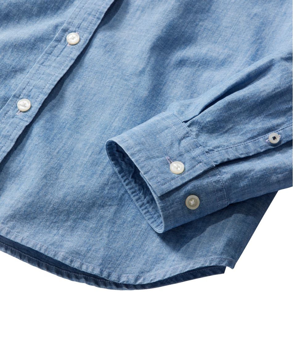 Women's Essential Cotton Shirt, Chambray Long Sleeve | L.L.Bean Latest