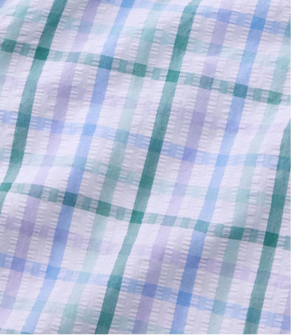 Women's Vacationland Seersucker Shirt, Short-Sleeve Popover Plaid | L.L.Bean Exclusive
