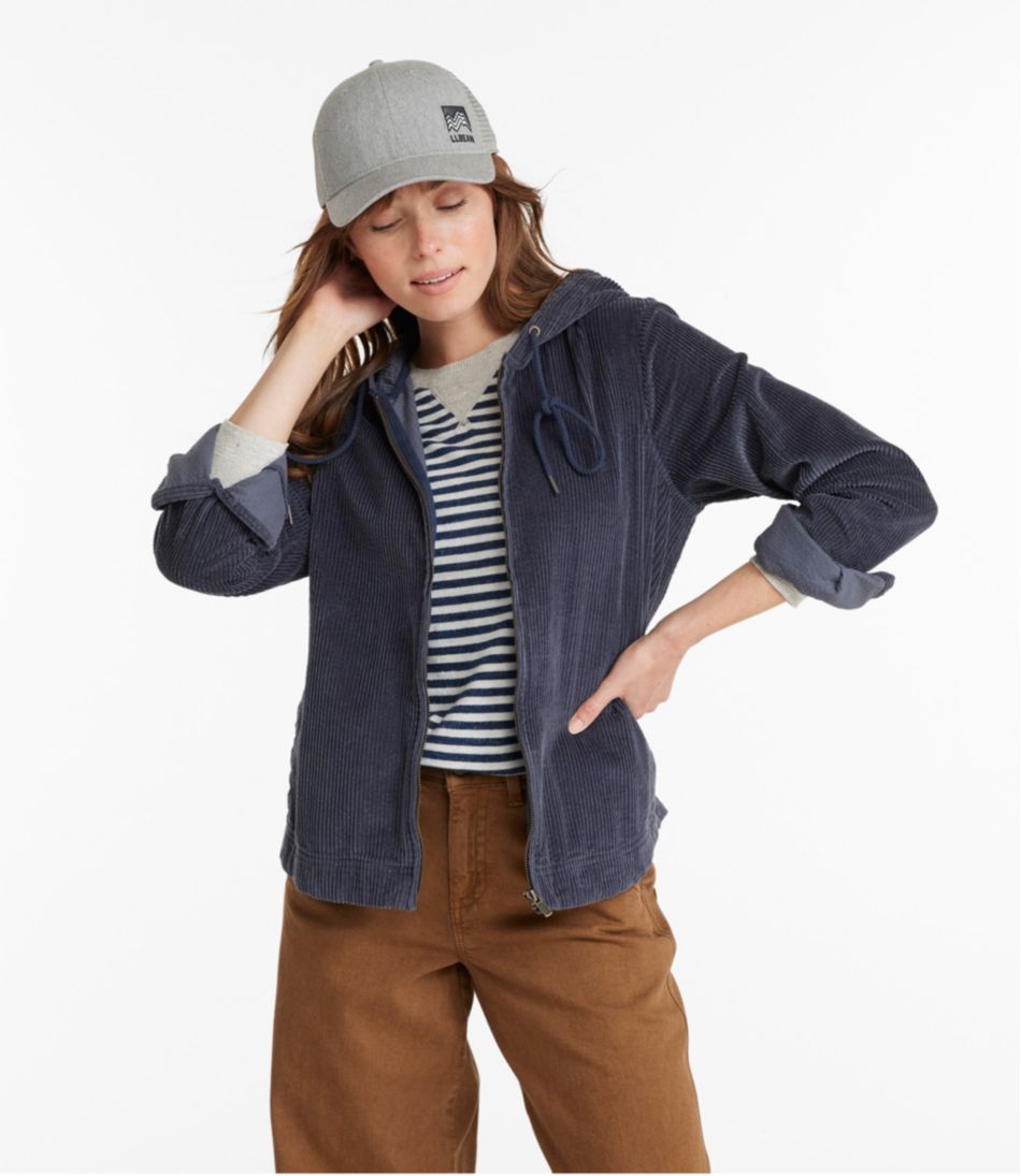 Women's Comfort Corduroy Relaxed Shirt, Zip Hoodie | L.L.Bean Value