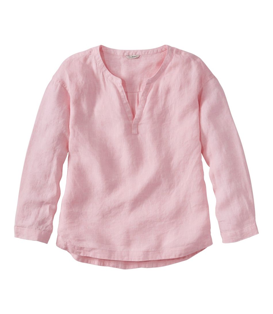 Women's Premium Washable Linen Shirt, Splitneck | L.L.Bean Latest