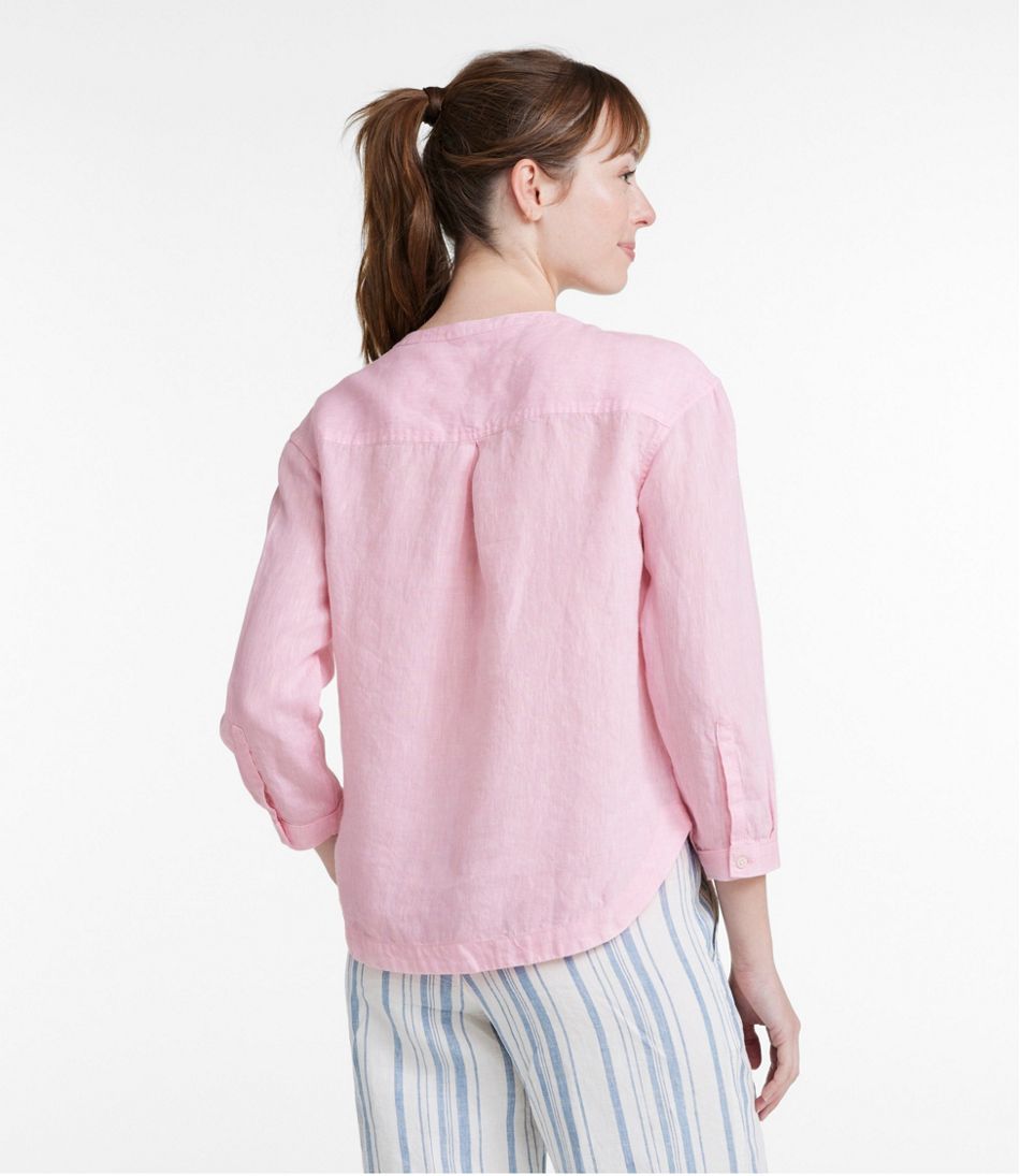 Women's Premium Washable Linen Shirt, Splitneck | L.L.Bean Latest