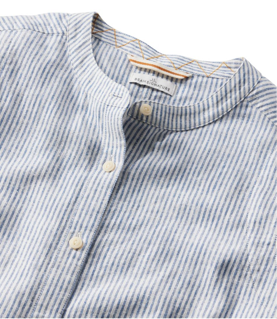 Women's Signature Linen-Blend Button-Front Shirt, Sleeveless | L.L.Bean Recommended