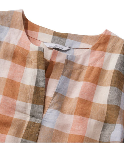 Women's Signature Linen-Blend Splitneck Shirt, Short-Sleeve | L.L.Bean Classic