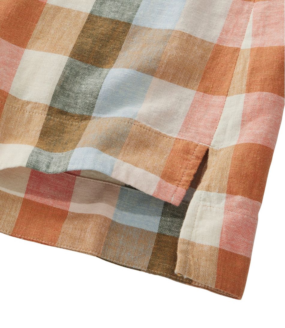 Women's Signature Linen-Blend Splitneck Shirt, Short-Sleeve | L.L.Bean Classic