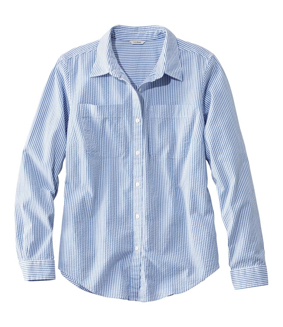 Women's Vacationland Seersucker Shirt, Long-Sleeve | L.L.Bean Everyday