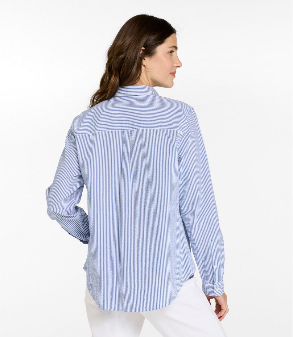Women's Vacationland Seersucker Shirt, Long-Sleeve | L.L.Bean Everyday