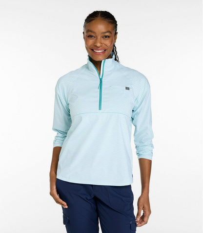 Women's Everyday SunSmart® Woven Shirt, Quarter-Zip Pullover Colorblock | L.L.Bean Trending