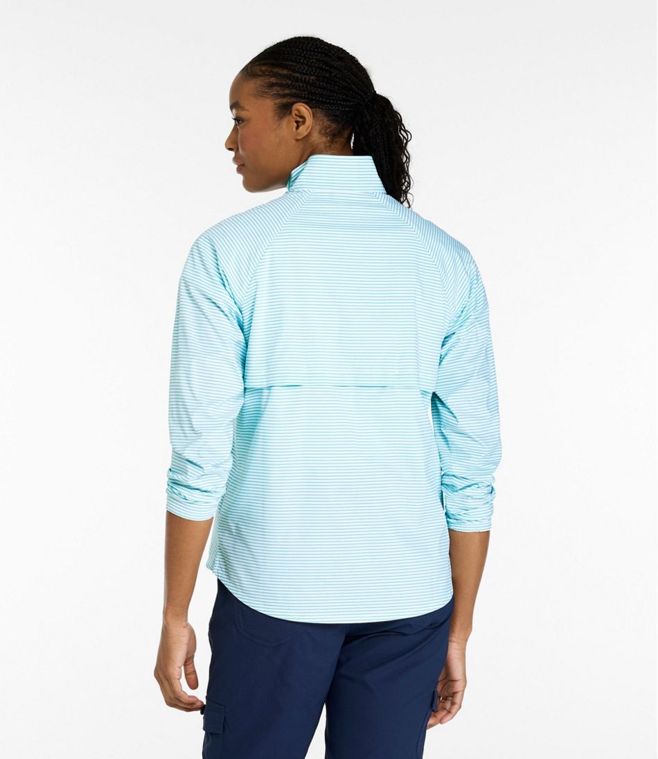 Women's Everyday SunSmart® Woven Shirt, Quarter-Zip Pullover Colorblock | L.L.Bean Trending