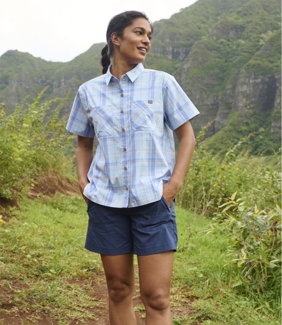 Women's Everyday SunSmart® Woven Shirt, Short-Sleeve Plaid | L.L.Bean Exclusive