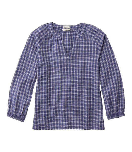 Women's Bean's Seacoast Seersucker Splitneck Shirt | L.L.Bean Latest