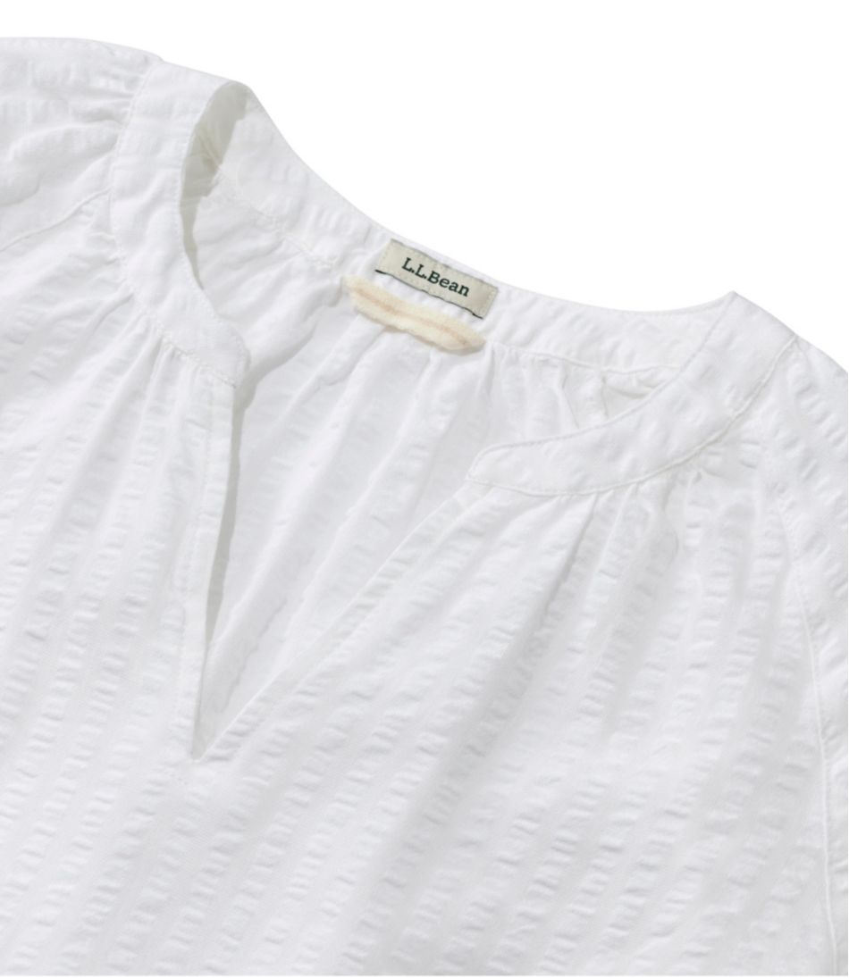 Women's Bean's Seacoast Seersucker Splitneck Shirt | L.L.Bean Latest