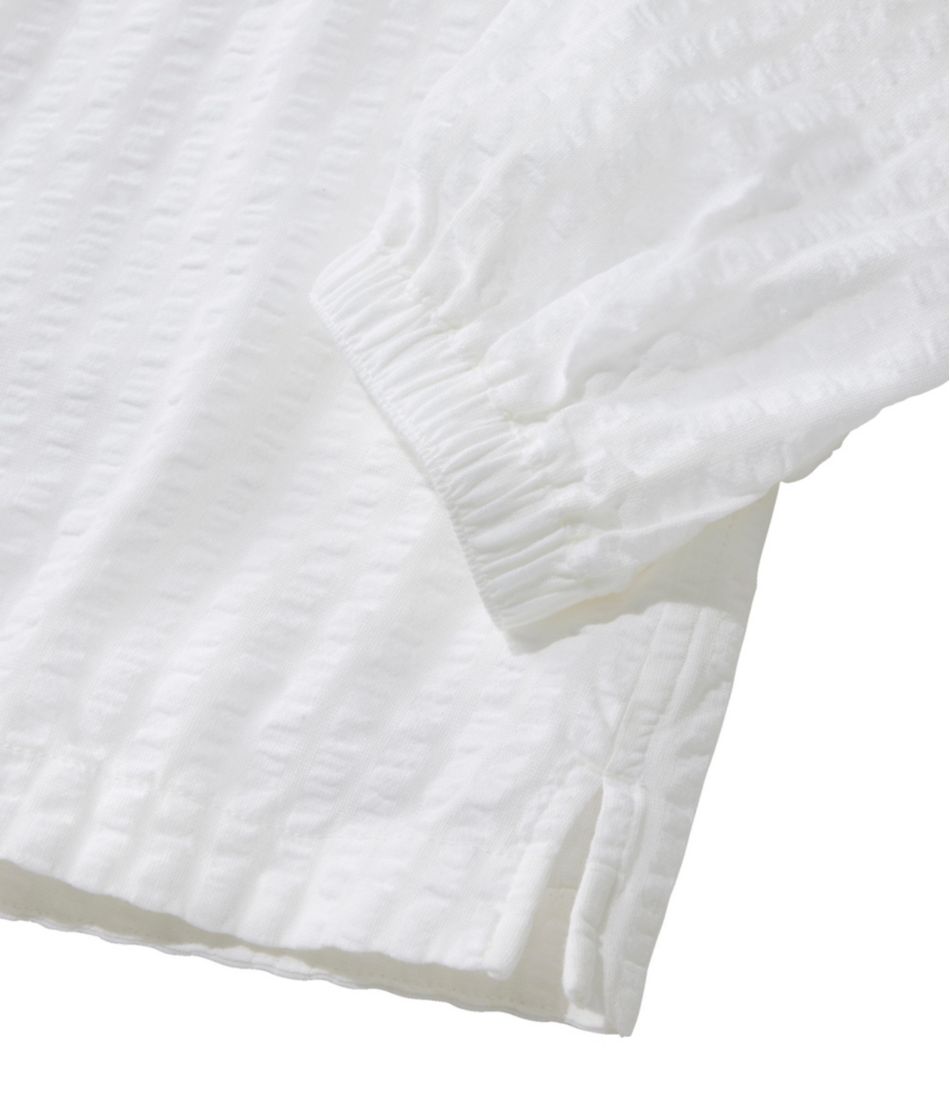 Women's Bean's Seacoast Seersucker Splitneck Shirt | L.L.Bean Latest