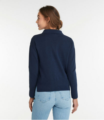 Women's Cotton/Cashmere Sweater, Polo | L.L.Bean Popular