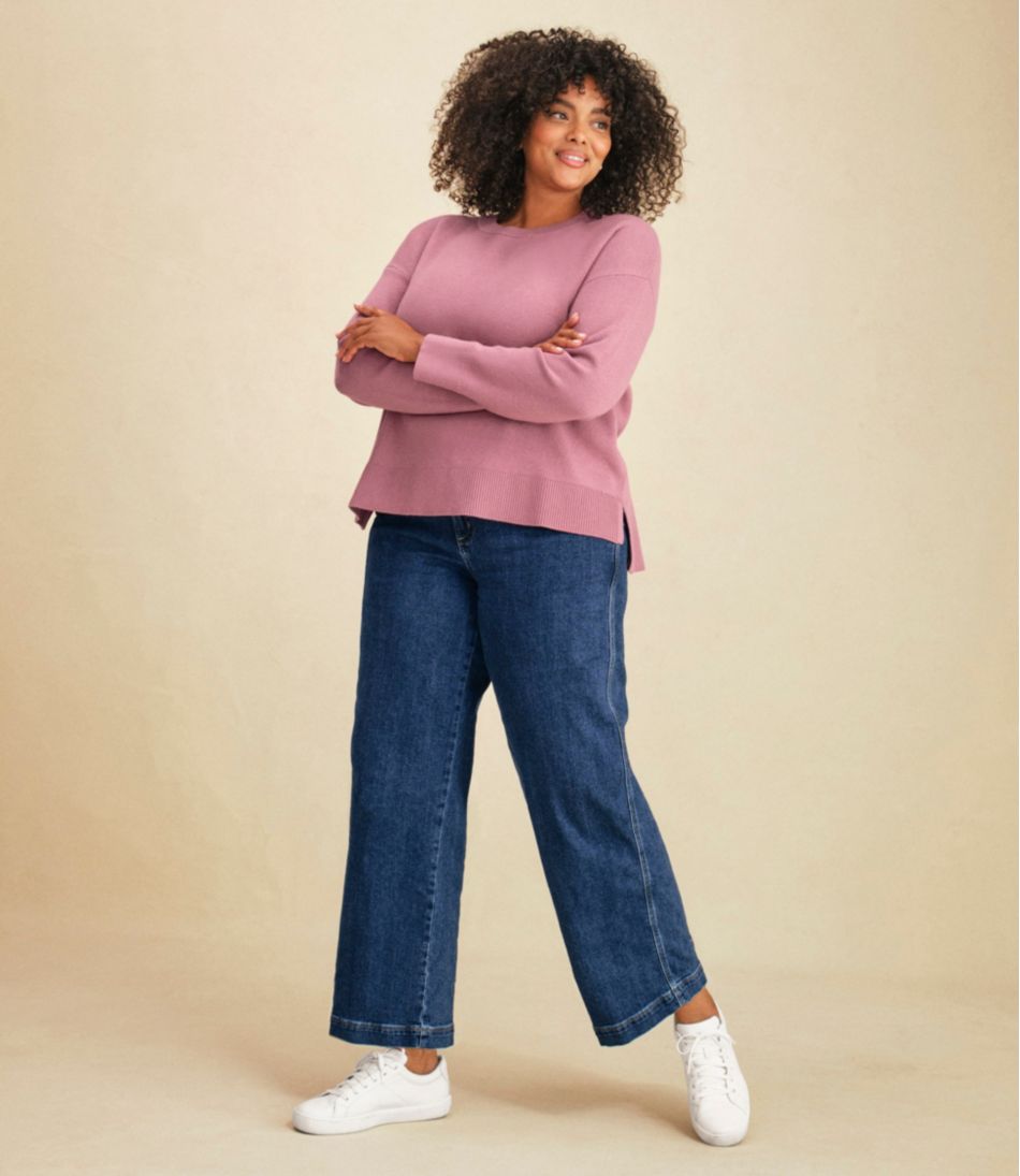 Women's Wicked Soft Cotton/Cashmere Crewneck Sweater | L.L.Bean Best Seller