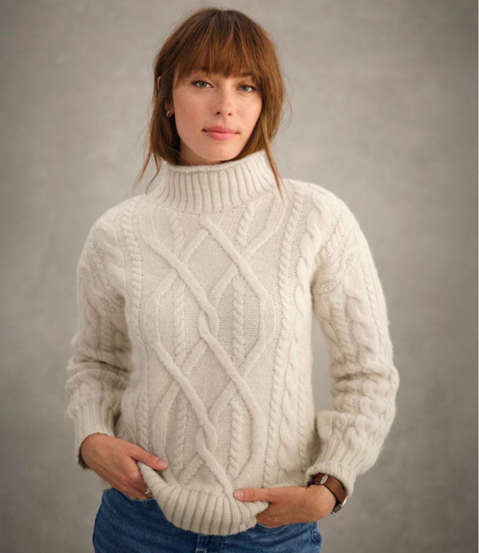 Women's 1912 Heritage Wool Blend Mockneck Sweater | L.L.Bean Exclusive