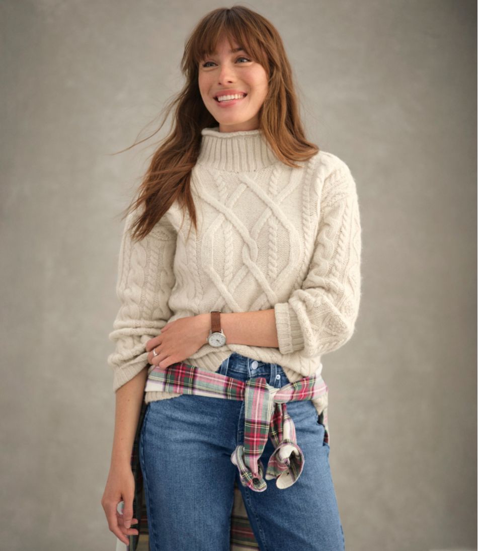 Women's 1912 Heritage Wool Blend Mockneck Sweater | L.L.Bean Exclusive