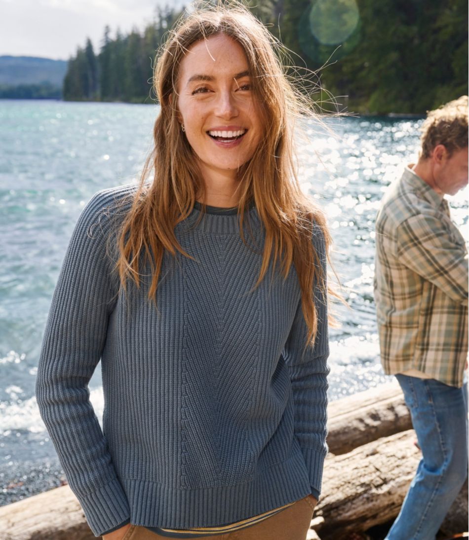 Women's Mariner Shaker Sweater, Crewneck | L.L.Bean Signature