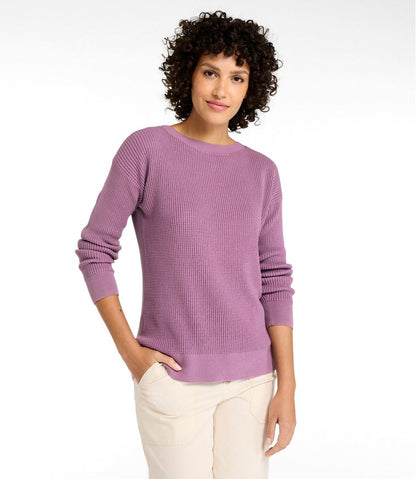 Women's Sunwashed Waffle Sweater, Pullover | L.L.Bean Classic