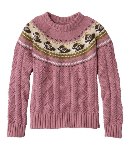 Women's Signature Cotton Fisherman Sweater, Crewneck Novelty | L.L.Bean Essential