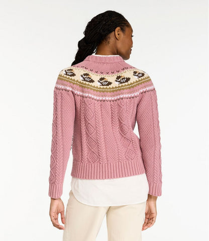 Women's Signature Cotton Fisherman Sweater, Crewneck Novelty | L.L.Bean Essential