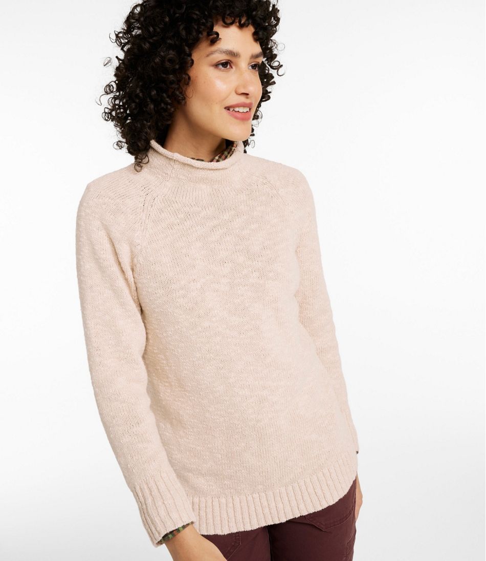 Women's Cotton Ragg Sweater, Funnelneck Pullover | L.L.Bean Value