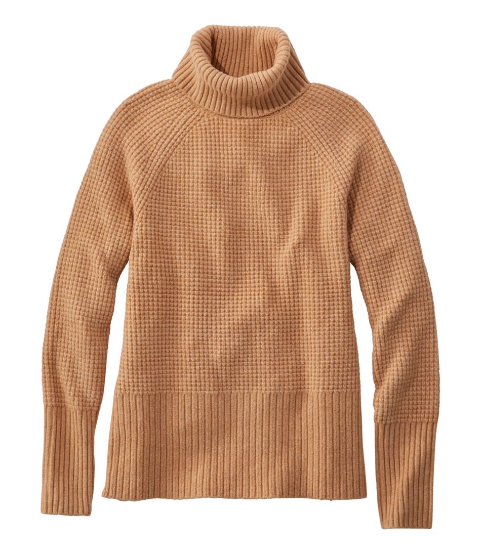 Women's SuperSoft Waffle Sweater, Turtleneck | L.L.Bean Great Value