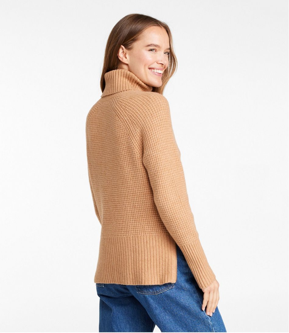 Women's SuperSoft Waffle Sweater, Turtleneck | L.L.Bean Great Value