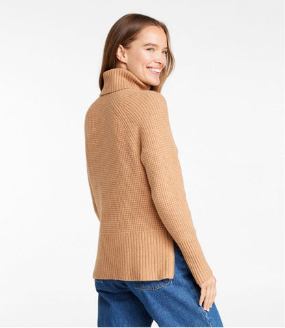 Women's SuperSoft Waffle Sweater, Turtleneck | L.L.Bean Great Value