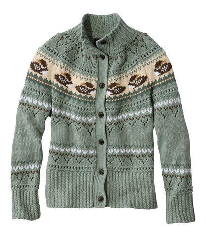 Women's Signature Cotton Fisherman Sweater, Short Cardigan Fair Isle | L.L.Bean Latest