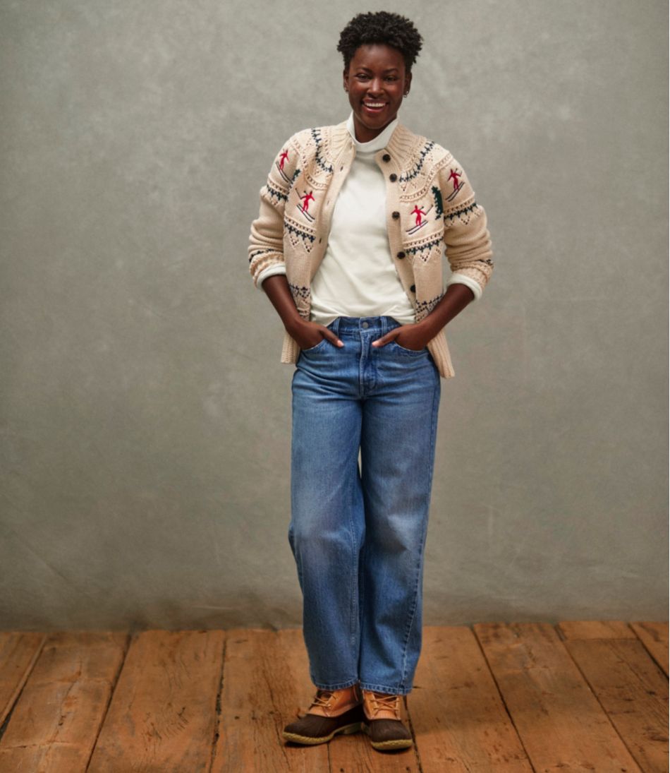 Women's Signature Cotton Fisherman Sweater, Short Cardigan Fair Isle | L.L.Bean Latest