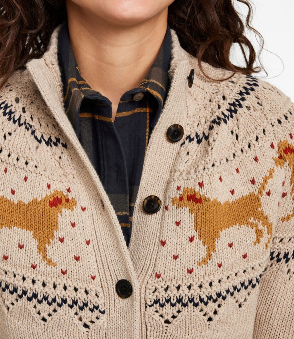 Women's Signature Cotton Fisherman Sweater, Short Cardigan Fair Isle | L.L.Bean Latest