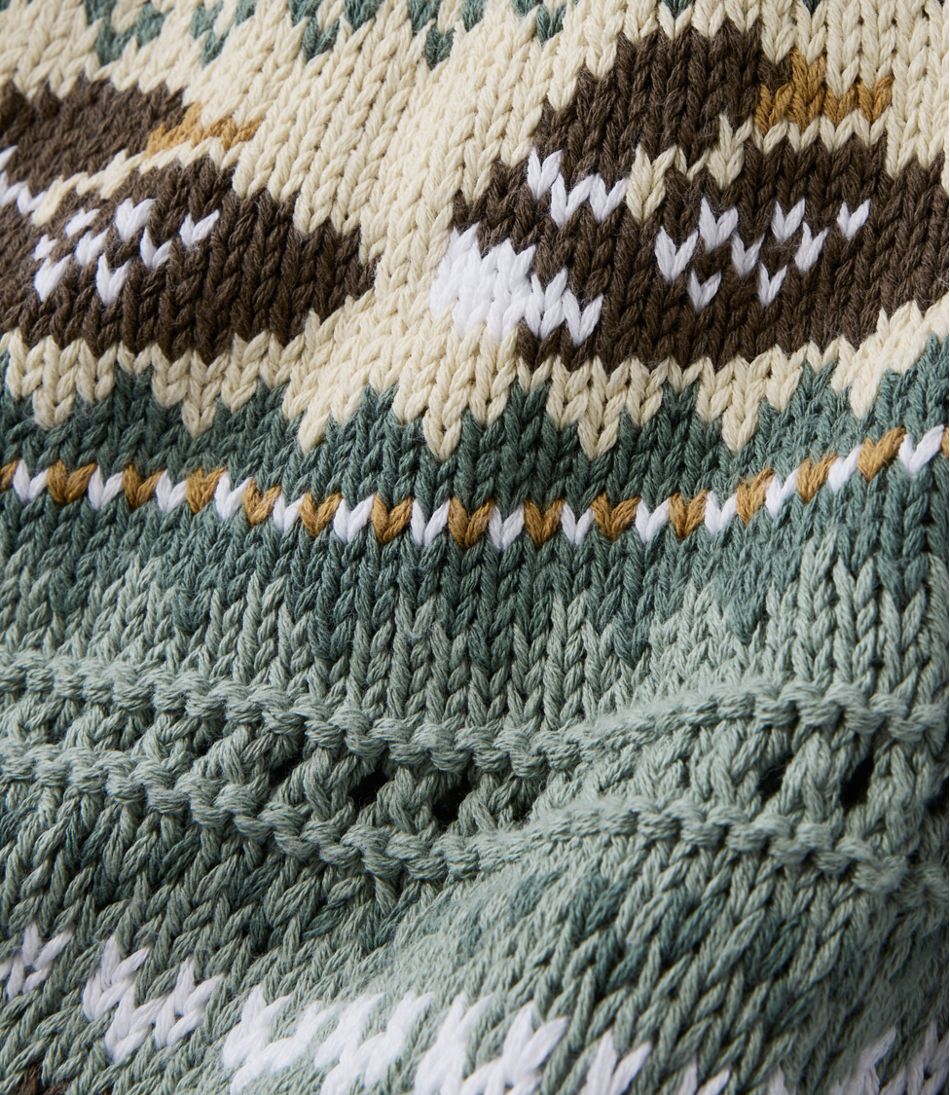 Women's Signature Cotton Fisherman Sweater, Short Cardigan Fair Isle | L.L.Bean Latest