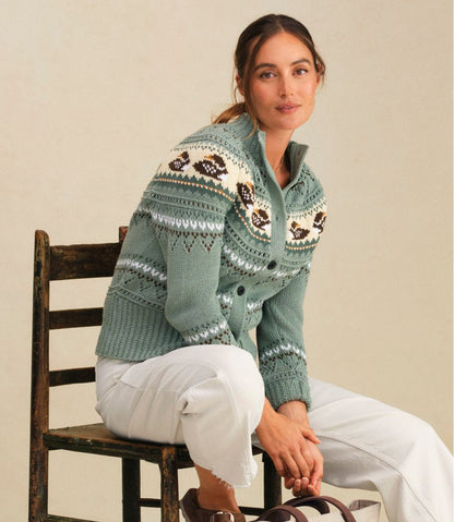 Women's Signature Cotton Fisherman Sweater, Short Cardigan Fair Isle | L.L.Bean Latest