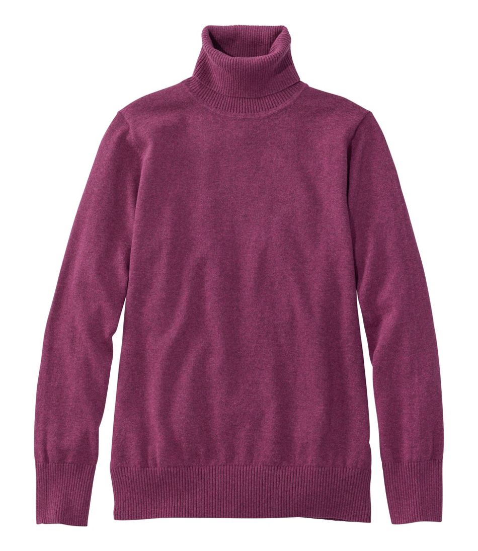 Women's Cotton/Cashmere Sweater, Turtleneck | L.L.Bean Popular