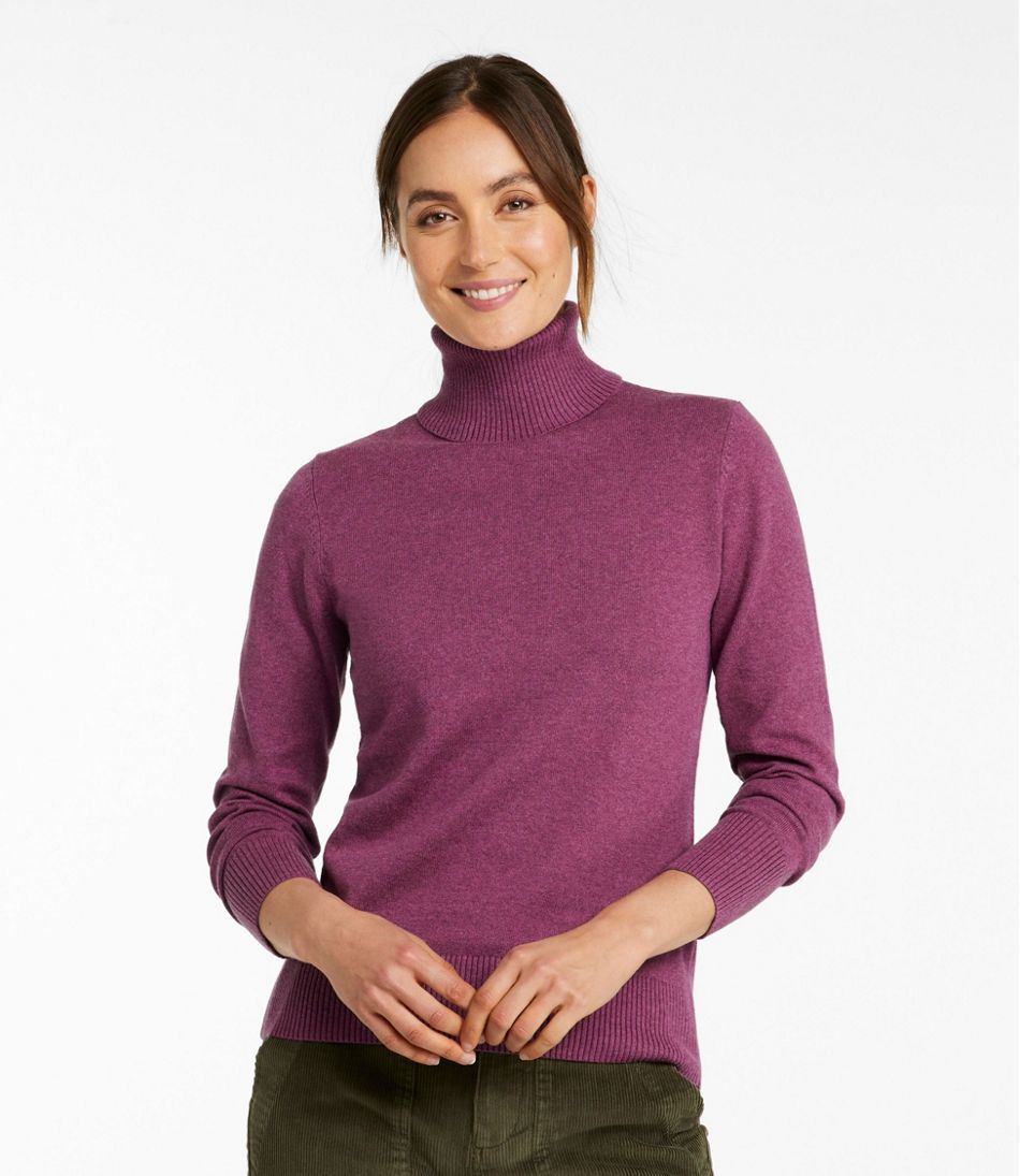 Women's Cotton/Cashmere Sweater, Turtleneck | L.L.Bean Popular