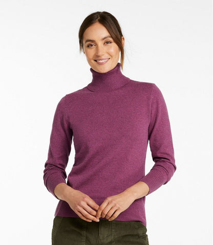 Women's Cotton/Cashmere Sweater, Turtleneck | L.L.Bean Popular